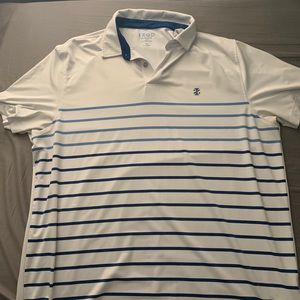 IZOD XL Stripped Polo with Stretch